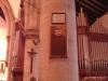 The explanatory board and the brass dedication plaque