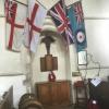 Stebbing Church memorials. (The Book of Records and associated table and plaque are to the right of the Shrine).