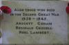 WW2 Plaque