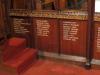 Leftmost three panels with WW1 names Rood Screen St Andrews Church