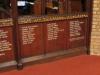 Rightmost three panels with WW1 names Rood  Screen St Andrews Church