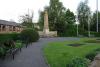 General view of the memorial area, showing recent steel memorial benches