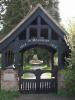 View through the Lych gate to the War Memorial