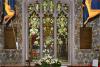 North window of Soldiers' Chapel, flanked by WW1 plaques 3 & 4.