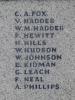 1914 - 1918 Names (Second side)
