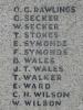 1914 - 1918 Names (Third side)