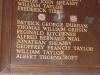 Napton on the Hill - Roll of Honour board, detail 3, WW2 names.