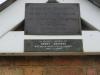 Cold Ashby - Memorial Hall, entrance porch with close-up of plaques.
