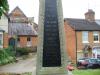 Long Buckby, Cenotaph - WW1 inscription, 6 o'clock face.