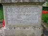Wilbarston War Memorial, main inscription and names panel.