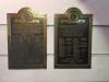 Close-up of the WW1 Hulton (left) and the WW2 Kemsley plaques