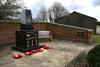 RAF Strubby memorial obelisk and dedicatory tablet