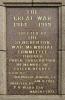 12 o'clock face - Commemorative inscription