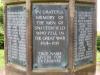 Snitterfield Cross WW1 - Panel Dedication