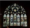 The stained glass window on the East wall of St Giles Church