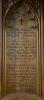 The centre dedicatory panel