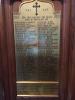 The brass plaques - WW1 upper, WW2, lower
