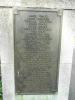 View of plaque contains names from W (Great War) 