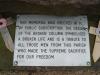 Coningsby war memorial original information and dedication plaque
