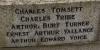 Memorial names on base