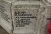 Memorial names on 1st tier of base