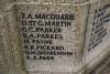 Memorial names on 1st tier of base