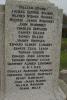Memorial names on upper part of base