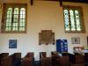 Showing memorial on wall inside All saints Church, Babworth