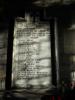 Left hand tablet showing inscription and names of the fallen