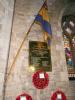 showing the memorial on the East wall of the church 