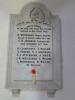 Memorial showing names of 2 died and 11 who served and returned
