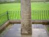 Close up of Inscription on plinth-6 o'clock face