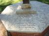 Plinth with dedication