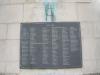 View of the marble plaque added in 2010 showing the names of the men and women from Hucknall who died during the second world war 