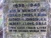 Inscription on plinth WWII