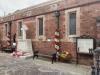 The memorial with adjacent plaques to the right