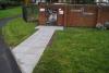 The memorial area outside the flats