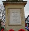 Westbury On Trym War Memorial - WW1 Dedication