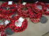 Carved regiment emblems with wreaths