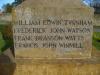 Helmdon Cross : WW1 names, 9 o'clock face.