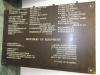 Bottom section of bronze plaque (while in temporary storage)
